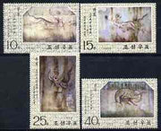 North Korea 1975 Mural Paintings from Tombs perf set of 4 cto used SG N1357-60