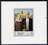 Sharjah 1968 American Artists imperf sheetlet containing 5R value (Grant Wood Gent) unmounted mint as Mi 455