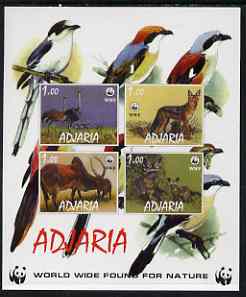 Adjaria 1998 WWF imperf sheetlet containing set of 4 values unmounted mint