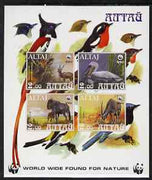 Altaj Republic 1998 WWF imperf sheetlet containing set of 4 values unmounted mint