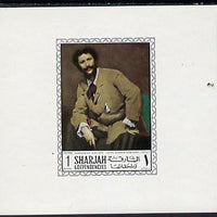 Sharjah 1968 American Artists imperf sheetlet containing 1R value (John Singer Sargent) unmounted mint as Mi 453