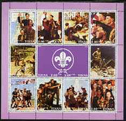 Touva 2000 Scout Paintings by Norman Rockwell perf sheetlet containing 12 values unmounted mint
