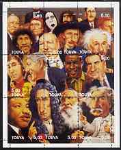 Touva 2002 Personalities (Caricatures) perf sheetlet containing 9 values unmounted mint