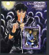 Benin 2006 Elvis Presley #1 (wearing leather suit) perf souvenir sheet, fine cto used