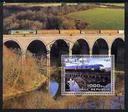 Somalia 2006 Modern Trains #2 perf souvenir sheet with Scout Logo, fine cto used