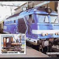 Cuba 2005 Locomotives perf m/sheet fine cto used