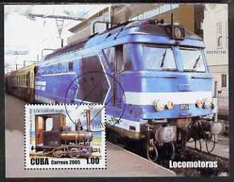 Cuba 2005 Locomotives perf m/sheet fine cto used