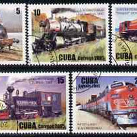 Cuba 2005 Locomotives perf set of 5 fine cto used