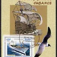 Cuba 2005 Ships - Fishing & Merchant Shipping perf m/sheet fine cto used SG MS 4842