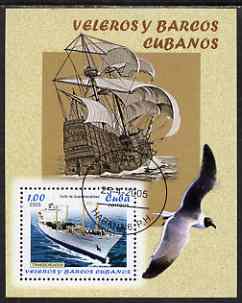 Cuba 2005 Ships - Fishing & Merchant Shipping perf m/sheet fine cto used SG MS 4842