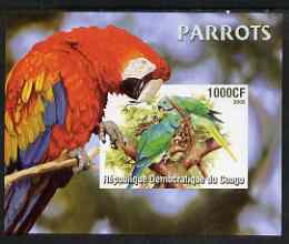 Congo 2005 Parrots imperf m/sheet unmounted mint