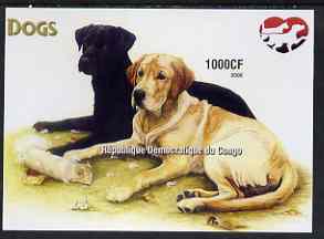 Congo 2005 Dogs (Retrievers) imperf m/sheet unmounted mint