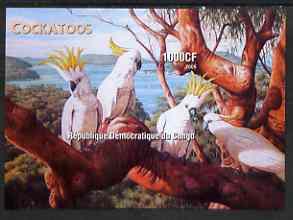 Congo 2005 Cockatoos imperf m/sheet unmounted mint