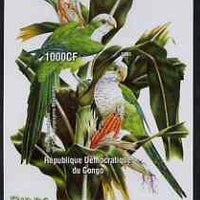 Congo 2005 Birds by Axel Amuchastegui (Parrots) imperf m/sheet unmounted mint