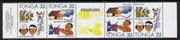 Tonga 1991 Accident Prevention 32s se-tenant bi-lingual strip of 4 incl corrected inscription unmounted mint, SG 1117a & 1119b