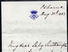 Great Britain 1883 Handwritten letter from PRINCESS BEATRICE on monogrammed note-paper sent from Osborne House with matching envelope (damaged where stamp has been torn away).,The Princess thanks Lady Southampton for a perfume spr……Details Below