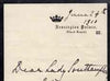 Great Britain 1910 Handwritten letter from PRINCESS BEATRICE on monogrammed mourning note-paper sent from Kensington Palace with matching envelope.,The Princess thanks Lady Southampton for her letter of sympathy over the death of ……Details Below