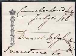 Great Britain 1886 two page letter on notepaper with a Crowned HELENA motif with original envelope to Lady Southampton both written in the hand of Princess Helena, Queen Victoria's fifth child.,(Lady Ismay Southampton was Lady-in-……Details Below