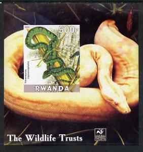 Rwanda 2003 The Wildlife Trusts imperf m/sheet (Snakes) unmounted mint