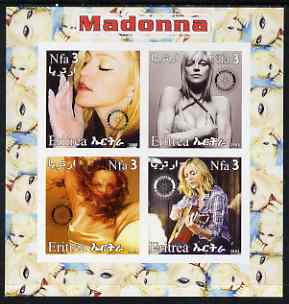 Eritrea 2003 Madonna #2 imperf sheetlet containing set of 4 values each with Rotary International Logo unmounted mint