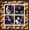 Benin 2003 Freddie Mercury (Queen pop group) imperf sheetlet containing set of 4 values each with Rotary International Logo unmounted mint