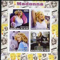 Benin 2003 Madonna #2 imperf sheetlet containing set of 4 values each with Rotary International Logo unmounted mint