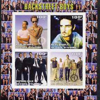 Ivory Coast 2003 Backstreet Boys imperf sheetlet containing set of 4 values each with Rotary International Logo unmounted mint