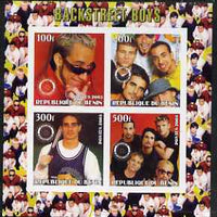 Benin 2003 Backstreet Boys imperf sheetlet containing set of 4 values each with Rotary International Logo unmounted mint