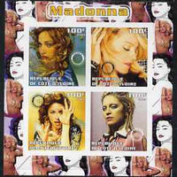 Ivory Coast 2003 Madonna imperf sheetlet containing set of 4 values each with Rotary International Logo unmounted mint