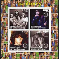 Ivory Coast 2003 The Doors (pop group) imperf sheetlet containing set of 4 values each with Rotary International Logo unmounted mint