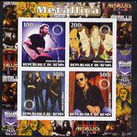 Benin 2003 Metallica #1 imperf sheetlet containing set of 4 values each with Rotary International Logo unmounted mint