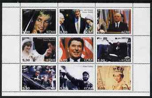 Komi Republic 1999 Personalities perf sheetlet containing complete set of 9 values unmounted mint