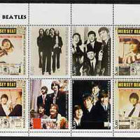 Kuril Islands 2001 The Beatles perf sheetlet containing set of 8 values unmounted mint