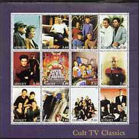 Adigey Republic 2001 Cult TV Classics #2 perf sheetlet containing 12 values unmounted mint