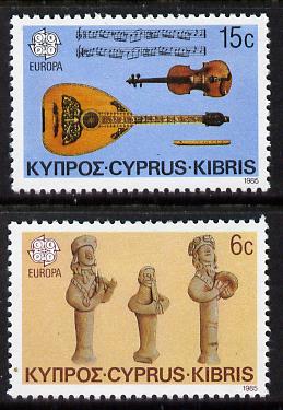 Cyprus 1985 Europa - Music Year set of 2 unmounted mint, SG 663-64*