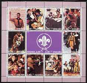 Chakasia 2000 Scout Paintings by Norman Rockwell perf sheetlet containing 12 values unmounted mint