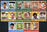 St Vincent - Grenadines 1984 Cricketers #1 (Leaders of the World) set of 16 overprinted SPECIMEN unmounted mint (as SG 291-306)