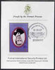 St Vincent 1987 Ruby Wedding $2.50 (Duke of Edinburgh) unmounted mint imperf single with centre inverted mounted on Format International proof card with special first day cancellation, produced for publicity purposes but very few exist, as SG 1082var