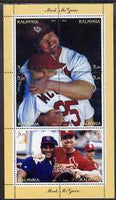 Kalmikia Republic 2000 Mark McGwire (Baseball) perf sheetlet containing 6 values unmounted mint
