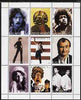 Kalmikia Republic 1999 Pop Stars perf sheetlet containing 9 values unmounted mint (Clapton, Stevie Wonder, Hendrix, Springsteen, Suzi Quatro, Phil Collins, Janis Joplin, Dylan, Mick Jagger & Keith Richards)