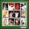 Kalmikia Republic 2001 Eminem perf sheetlet containing set of 12 values unmounted mint