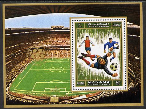 Manama 1972 World Cup Footballers perf m/sheet unmounted mint, Mi BL 139A