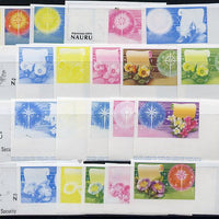 Nauru 1979 Christmas set of 4 in unmounted mint IMPERF progressive proofs on gummed paper (6 different proofs of each value = 24 proofs)