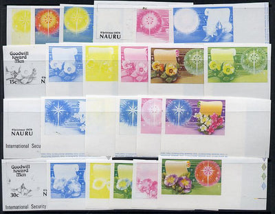 Nauru 1979 Christmas set of 4 in unmounted mint IMPERF progressive proofs on gummed paper (6 different proofs of each value = 24 proofs)