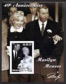 Congo 2002 40th Death Anniversary of Marilyn Monroe #01 imperf m/sheet unmounted mint