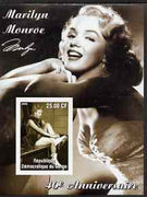 Congo 2002 40th Death Anniversary of Marilyn Monroe #03 imperf m/sheet unmounted mint
