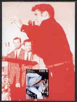 Laos 2000 Elvis Presley imperf deluxe sheet #02 (red background) unmounted mint