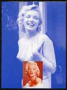 Laos 2000 Marilyn Monroe imperf deluxe sheet #02 (blue background) unmounted mint