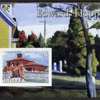Eritrea 2001 Art of Edward Hopper #2 imperf s/sheet unmounted mint