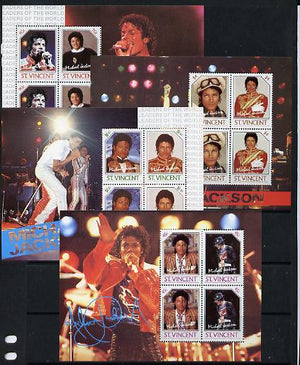 St Vincent 1985 Michael Jackson set of 4 m/sheets unmounted mint SG MS 948